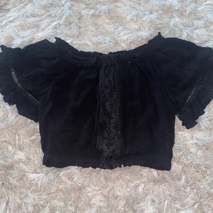 Black Cropped Shirt